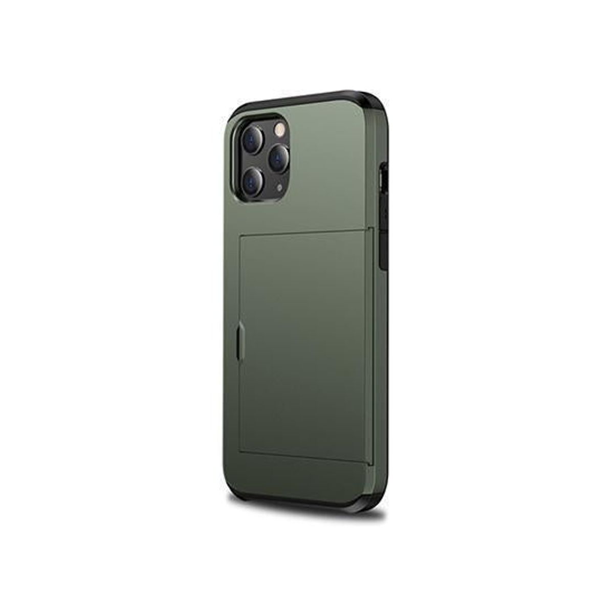 iPhone 11 Pro Max - Deluxe&trade; Håndværker Cover M. Kortholder - Army