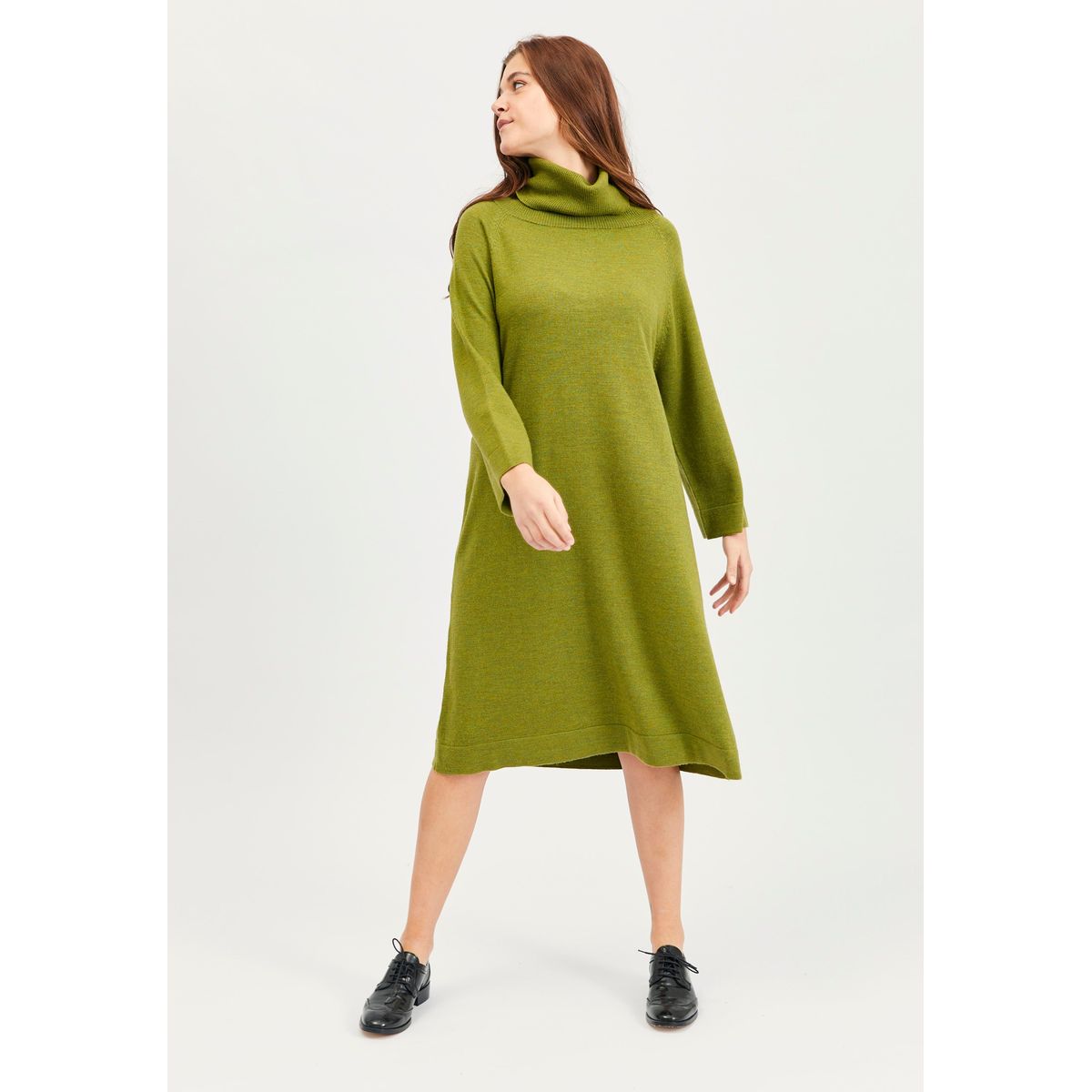 Charlotte - Apple Green Melange - Kjole - 2xl