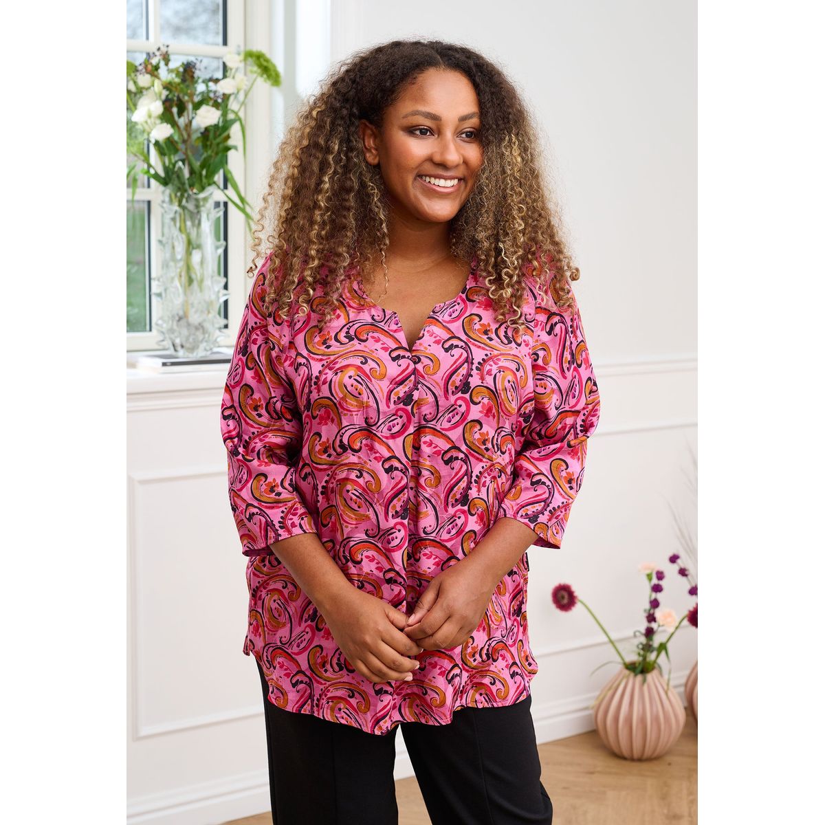 Pont Neuf - Bluse - Pnmoude - Fuchsia - Xl/48-50