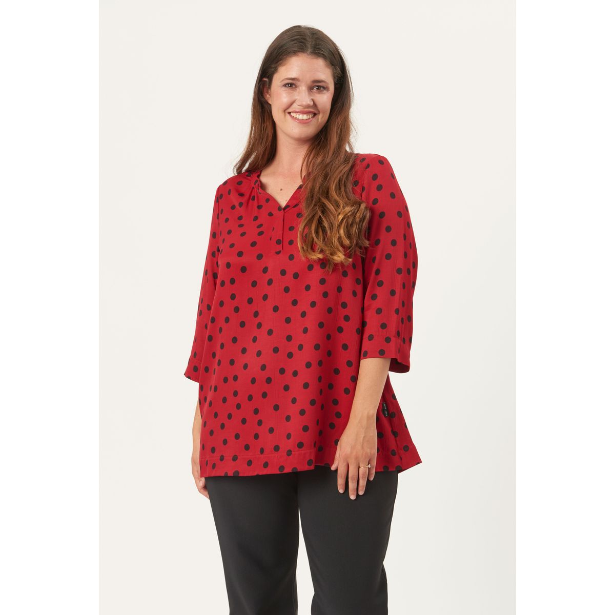 Pont Neuf - Bluse - Pnfrancy Tea - Warm Red - Xs/36-38