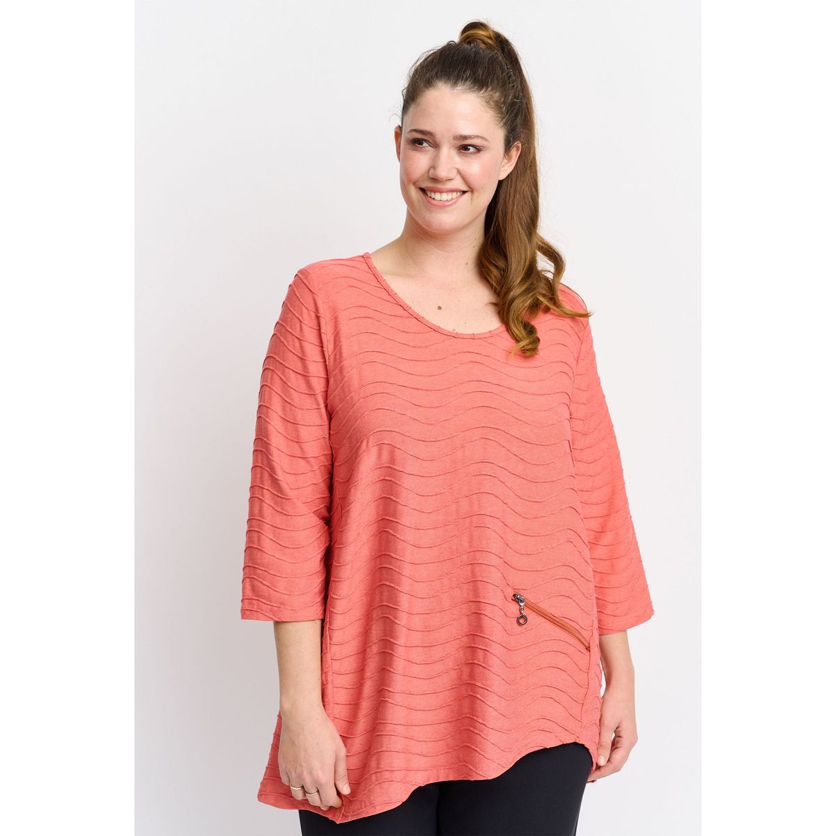 Pont Neuf - Bluse - Pntabia - Coral Red - Xs/36-38