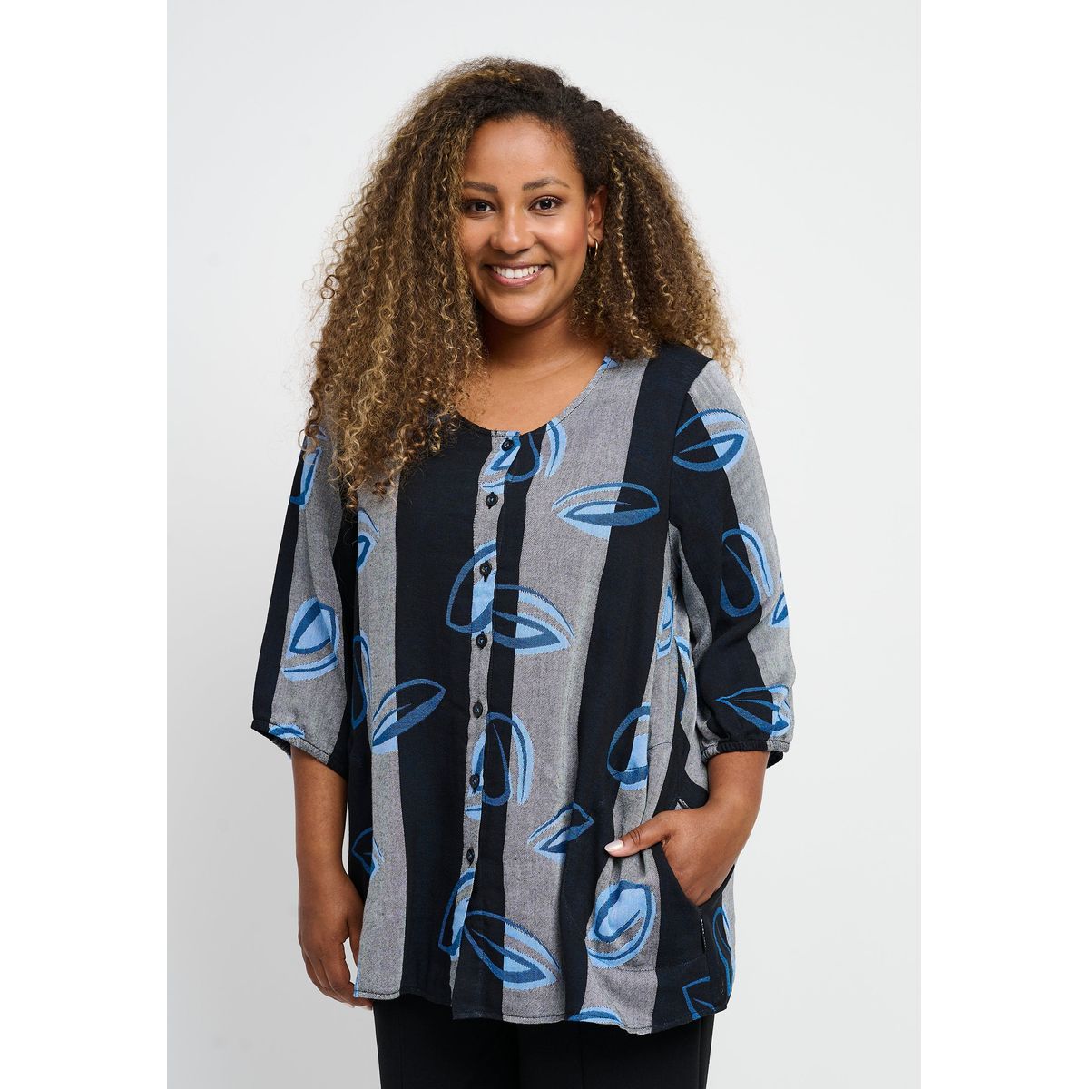 Pont Neuf - Bluse - Pnthorid - Sapphire Blue - Xl/48-50