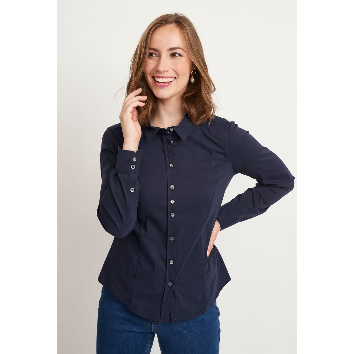 Shshirley - Navy Blue - Skjorte - 48