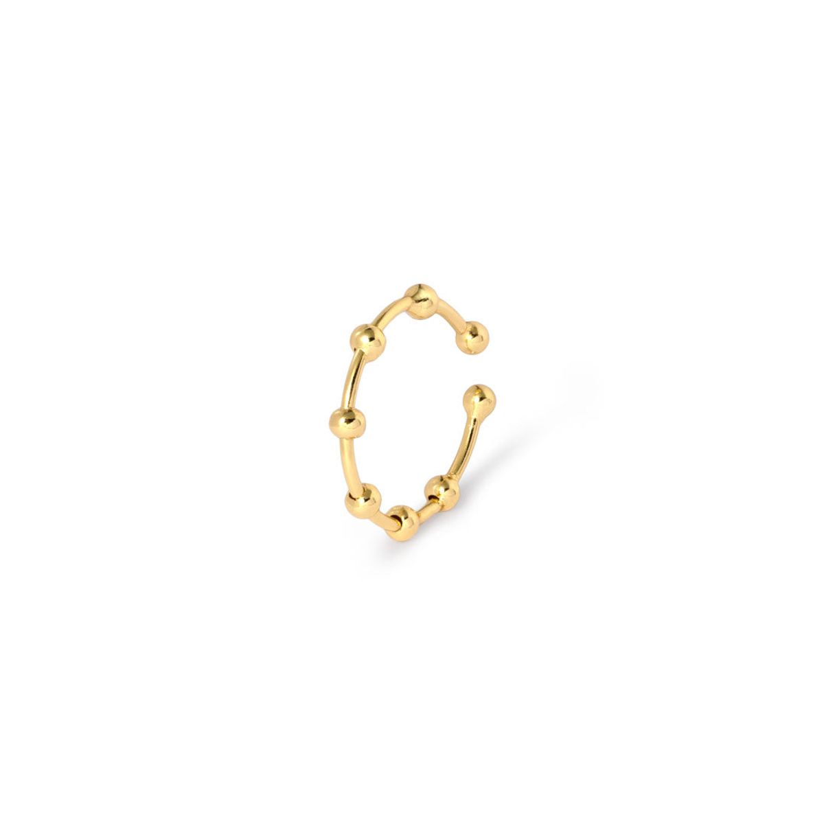 Cuff / Fingerring - #DotOnDot - Onesize regulerbar størrelse - 18 karat forgyldt Sterling sølv