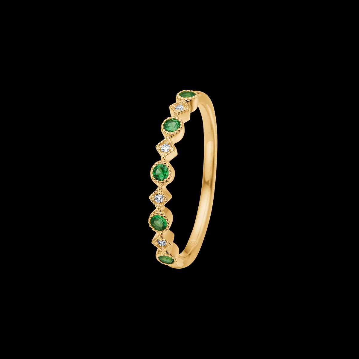 Mads Z - Poetry ring i 14 karat guld med diamanter og tsavorit - 1546153