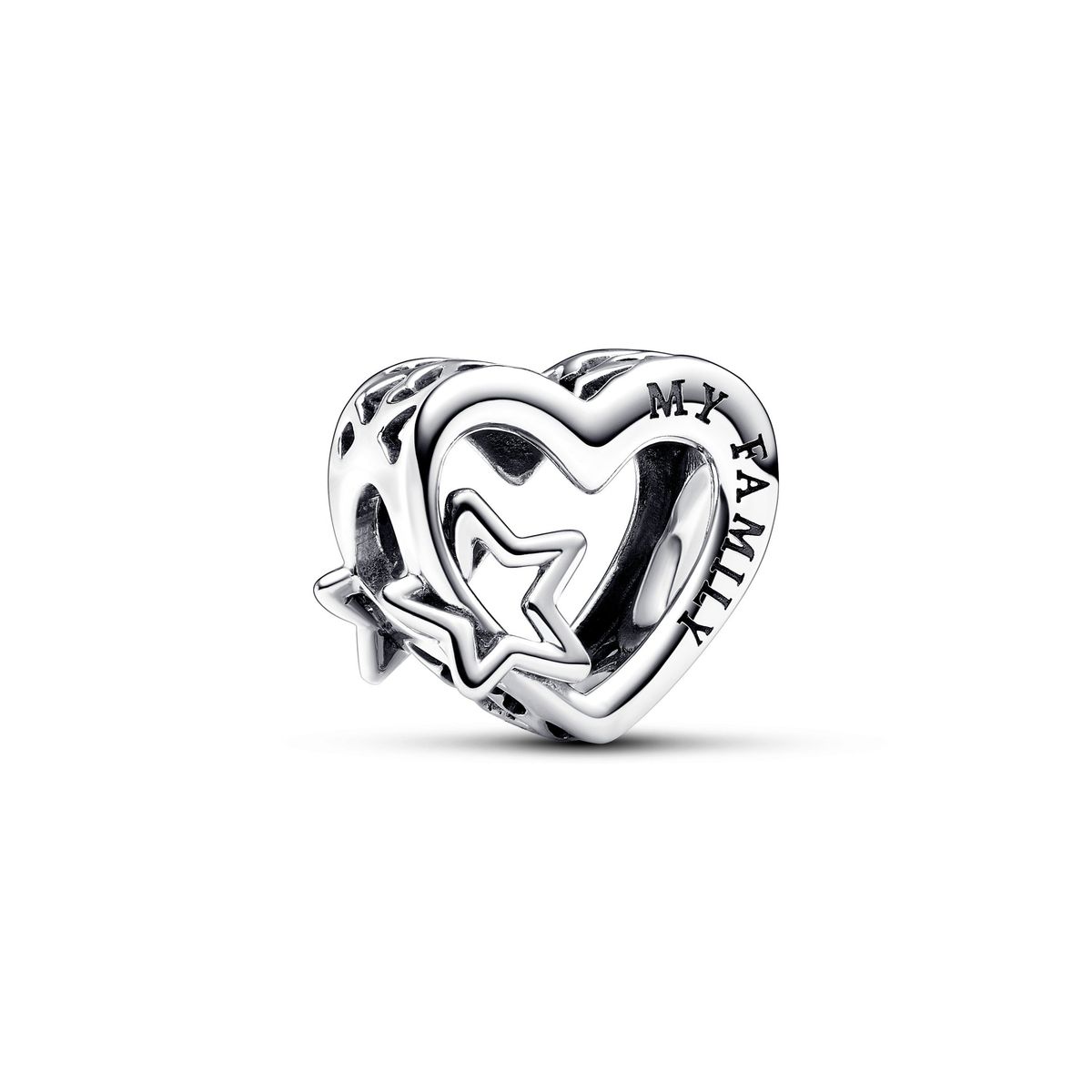 Pandora - Familie hjerte og stjerne charm - 792829c00