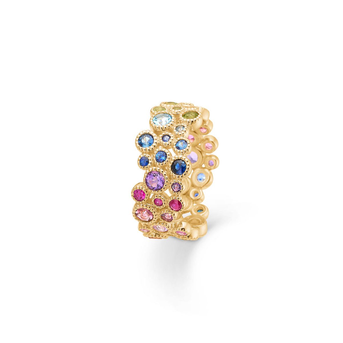 Mads Z Ring - MadsZ - Luxury rainbow 14 karat guld ring med ægte sten - 1544063