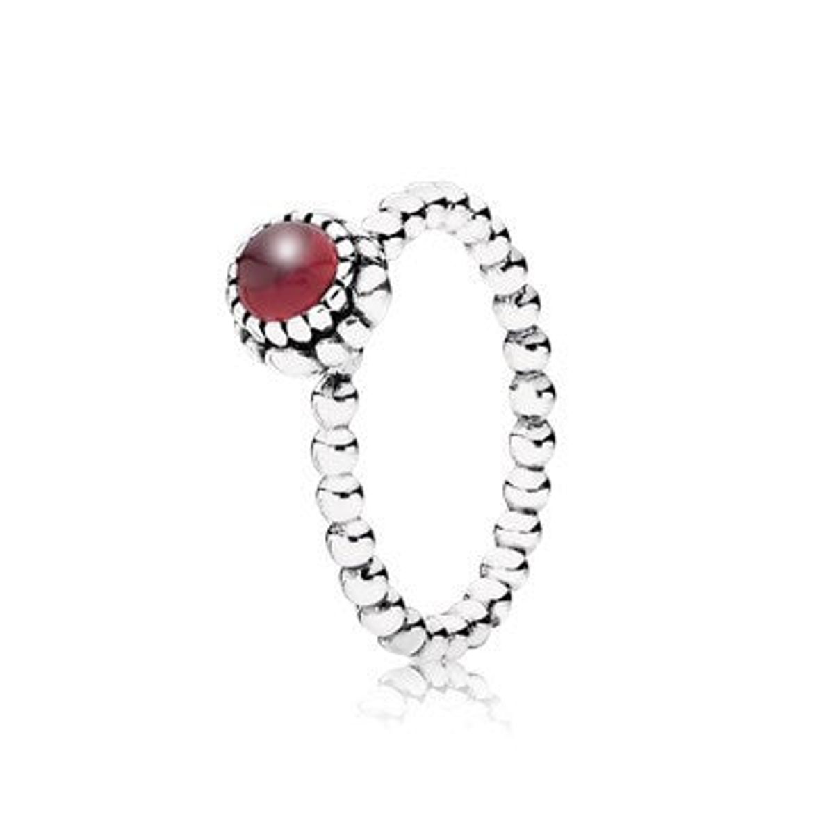 Pandora - Kuglering med granat, Januar birthstone 190854ga