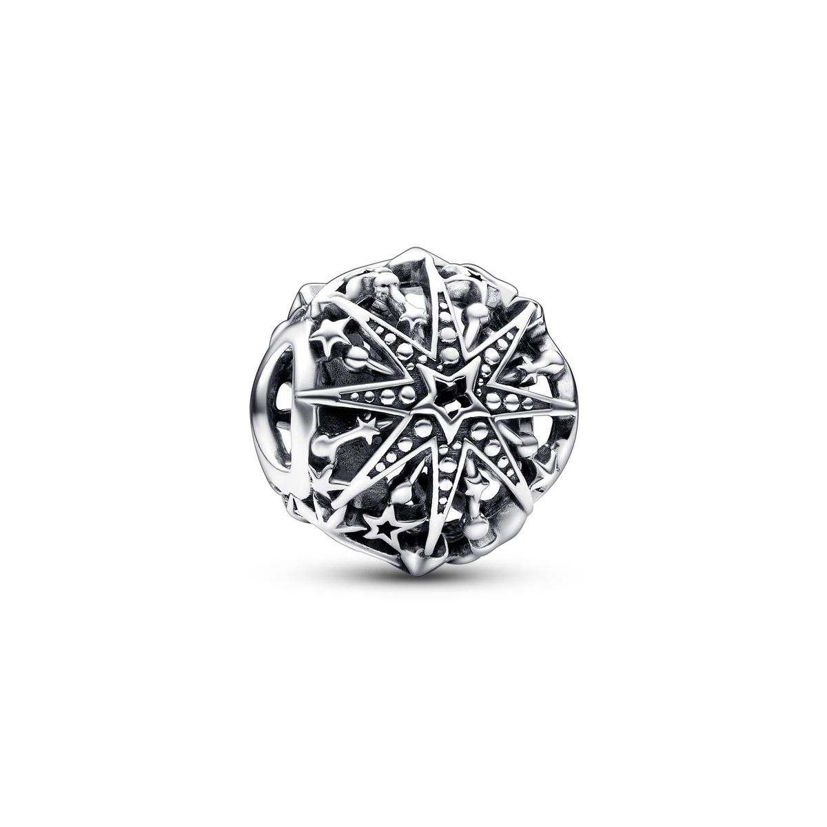 Pandora - Snefnug charm med stjerner - 792360c00