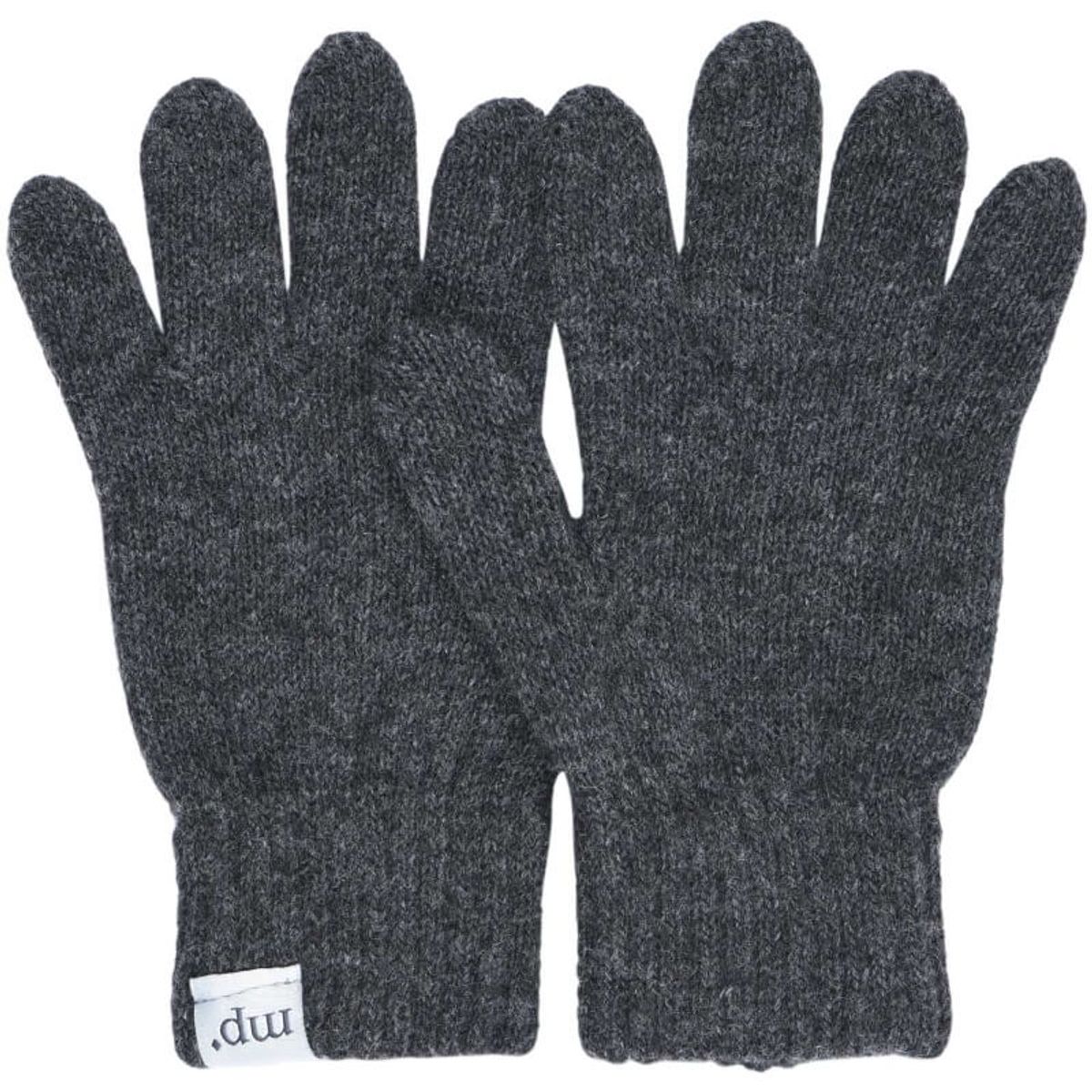 MP Denmark - MP Wool Copenhagen Strik Handsker - Dark Grey Melange - 3-6 år