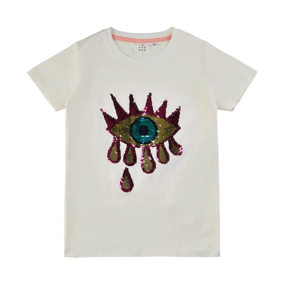 THE NEW - Alfrida S/S TEE T-Shirt - Snow White - 9/10 år