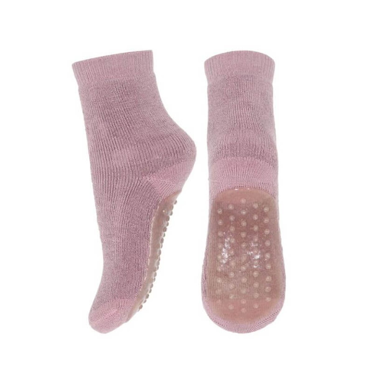 MP Denmark - Anti-Slip Ankle Uldstrømper - Rose Grey - 19-21