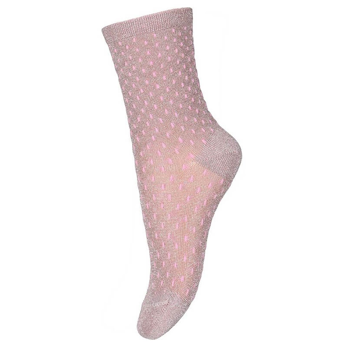 MP Denmark - Glitter Strømper - Rose Grey - 33-36