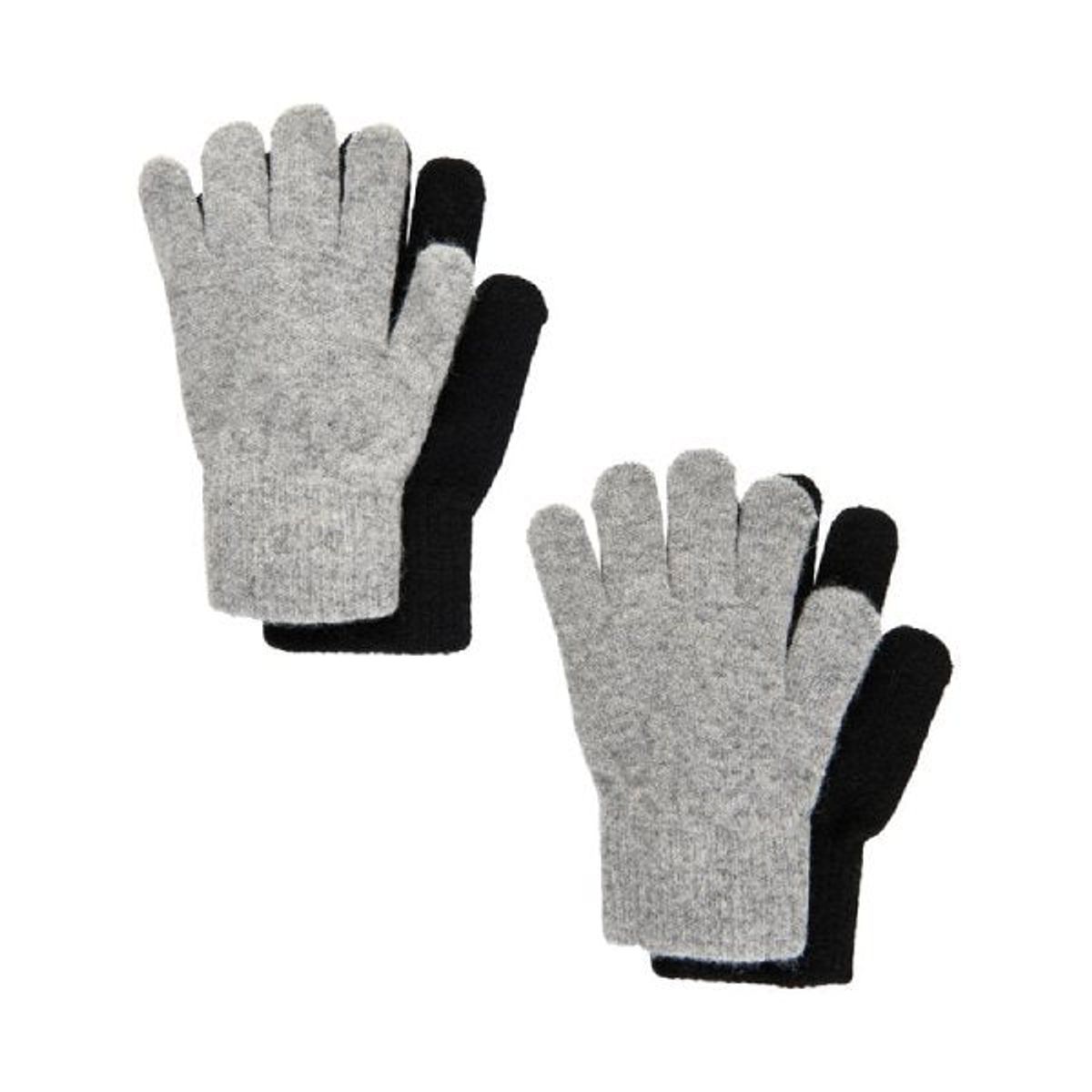 CeLaVi - Magic Uld Handsker 2-pak - Grey - 7-12 år