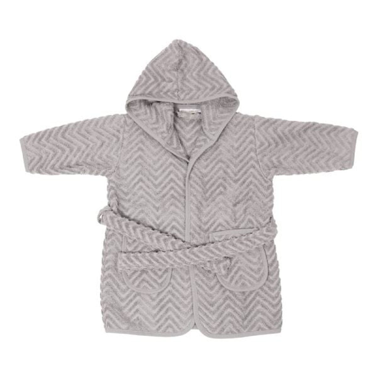 Filibabba - Badekåbe Zigzag - Grey - 2-3 år (92-98)