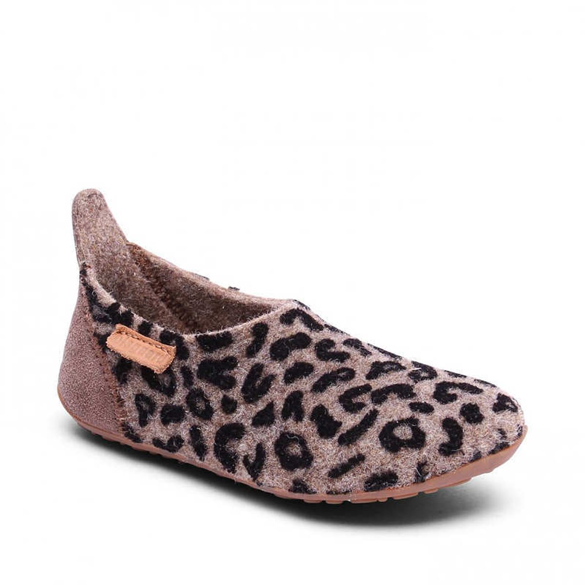 Bisgaard - Uldhjemmesko Wool Basic - Brown-Leopard - 30