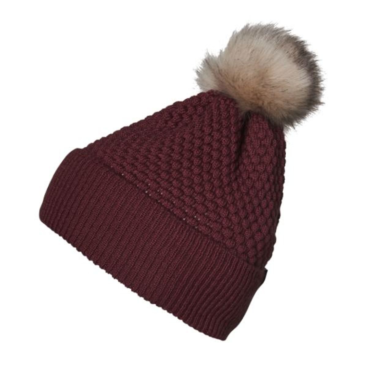 MP Denmark - Chunky Oslo Beanie W Hue - Wine Red - 51/53 (3-6 år)