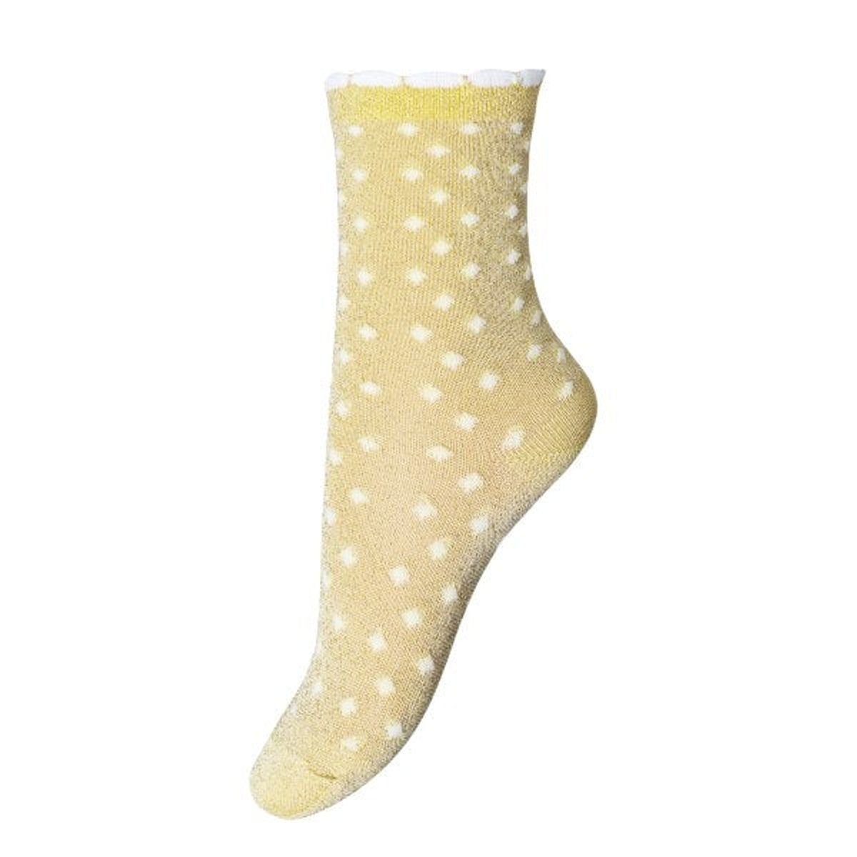 MP Denmark - Ankle Lucy Strømper - Yellow Dot Glimmer - 29-32