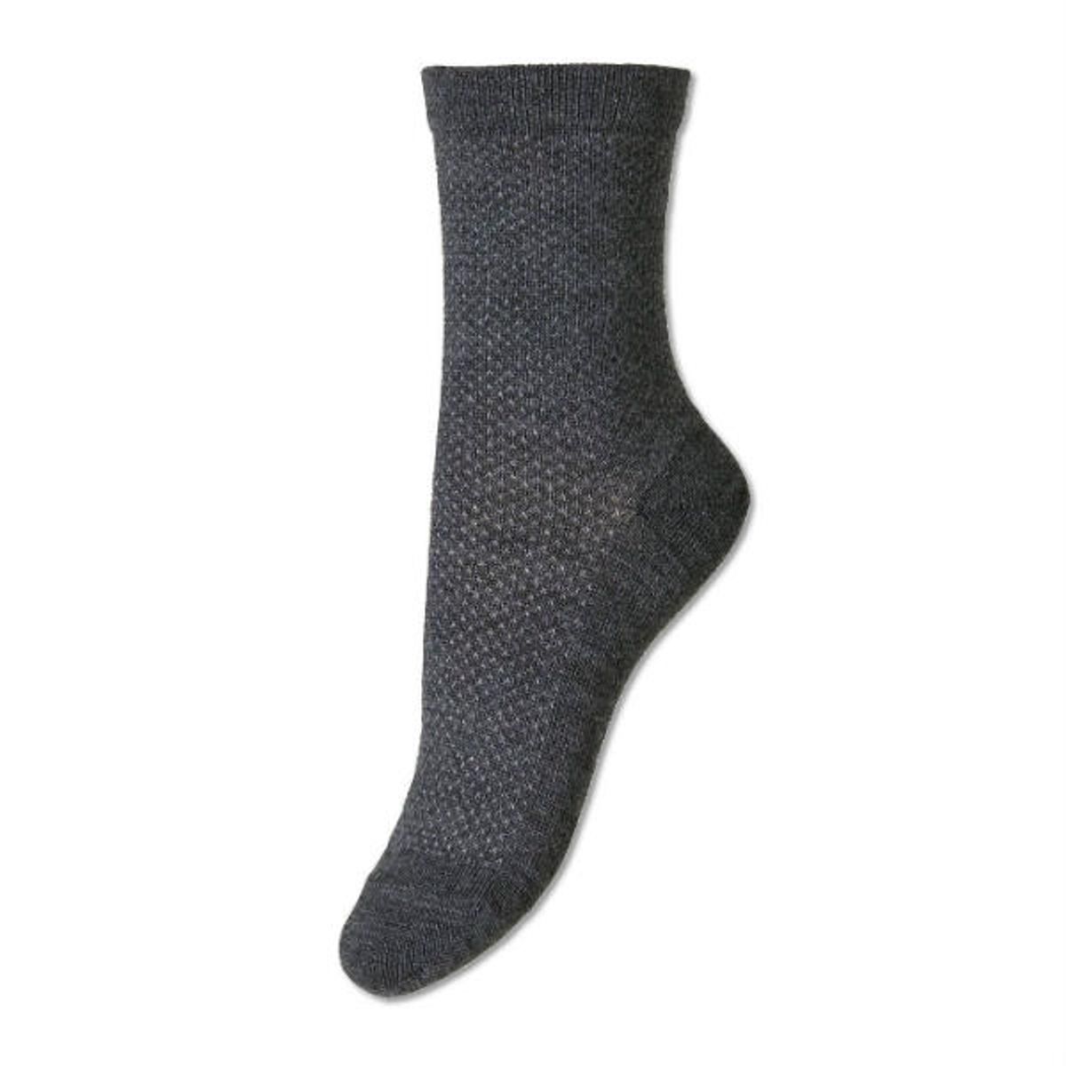 MP Denmark - Uldstrømper - Ankle Canton - Dark Grey - 33-36