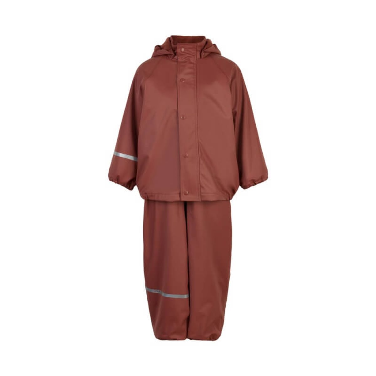 CeLaVi - Regntøj PU Solid med Fleece - Mahogany - 100