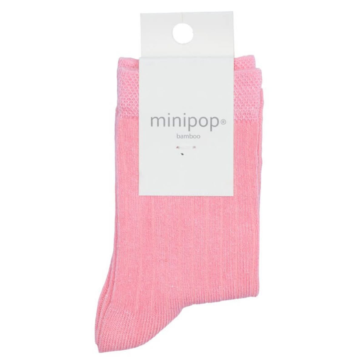 MiniPop - Bamboo Ankle Socks - Light Pink - 23-26 (3-4 år)