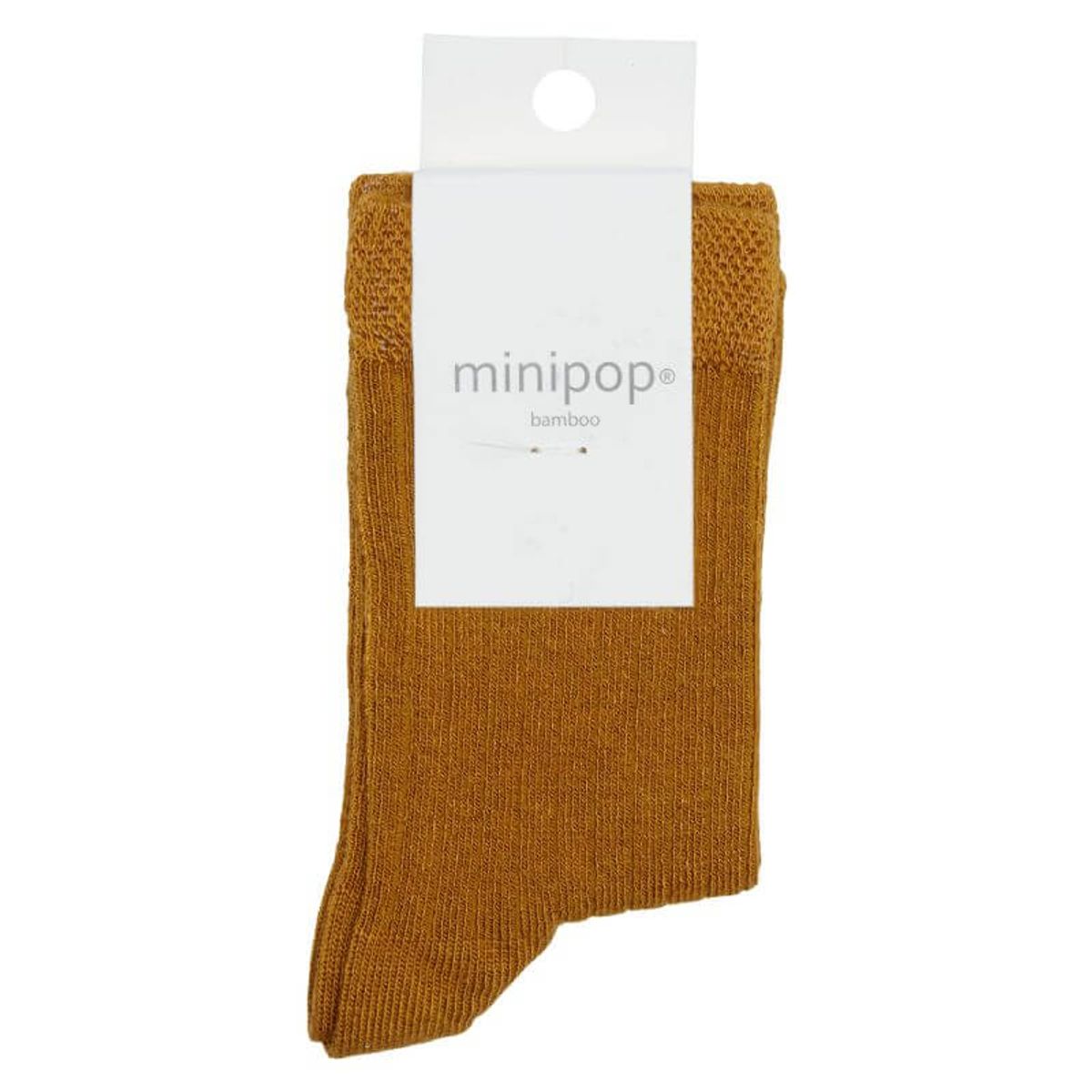 MiniPop - Bamboo Ankle Socks - Mustard - 23-26 (3-4 år)