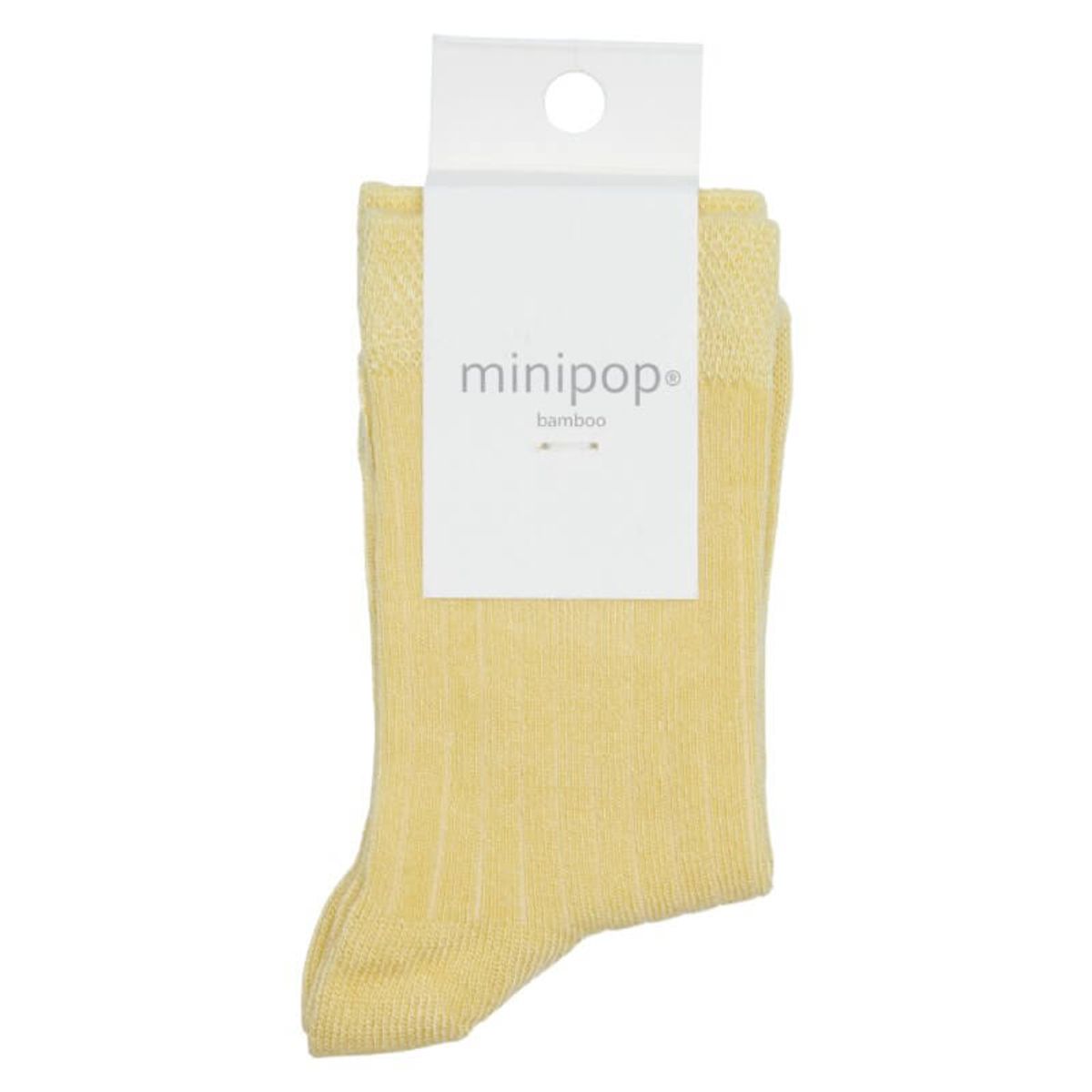 MiniPop - Bamboo Ankle Socks - Yellow - 27-30 (5-6 år)