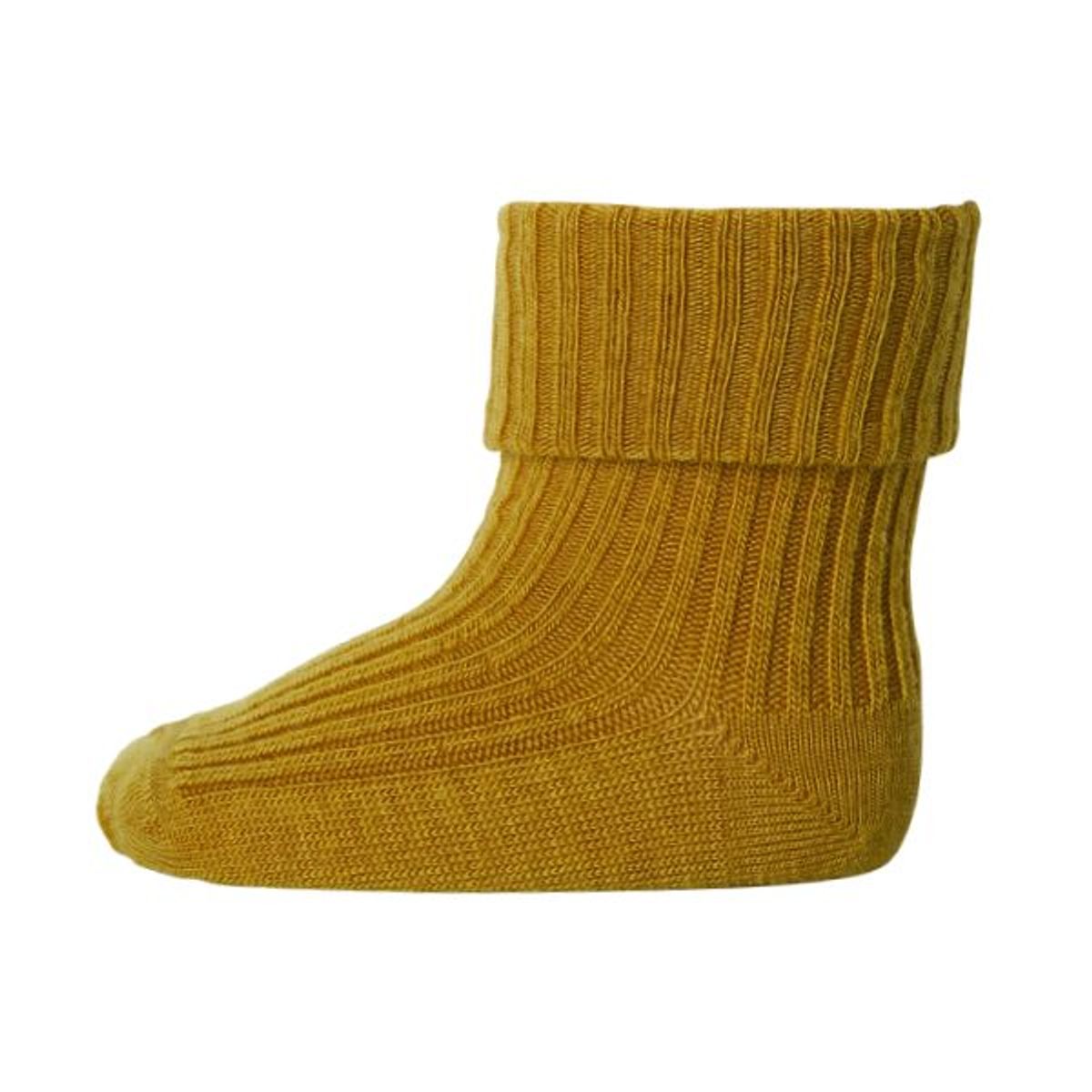 MP Denmark - MP Rip Wool Uldstrømper - Mustard - 15-16