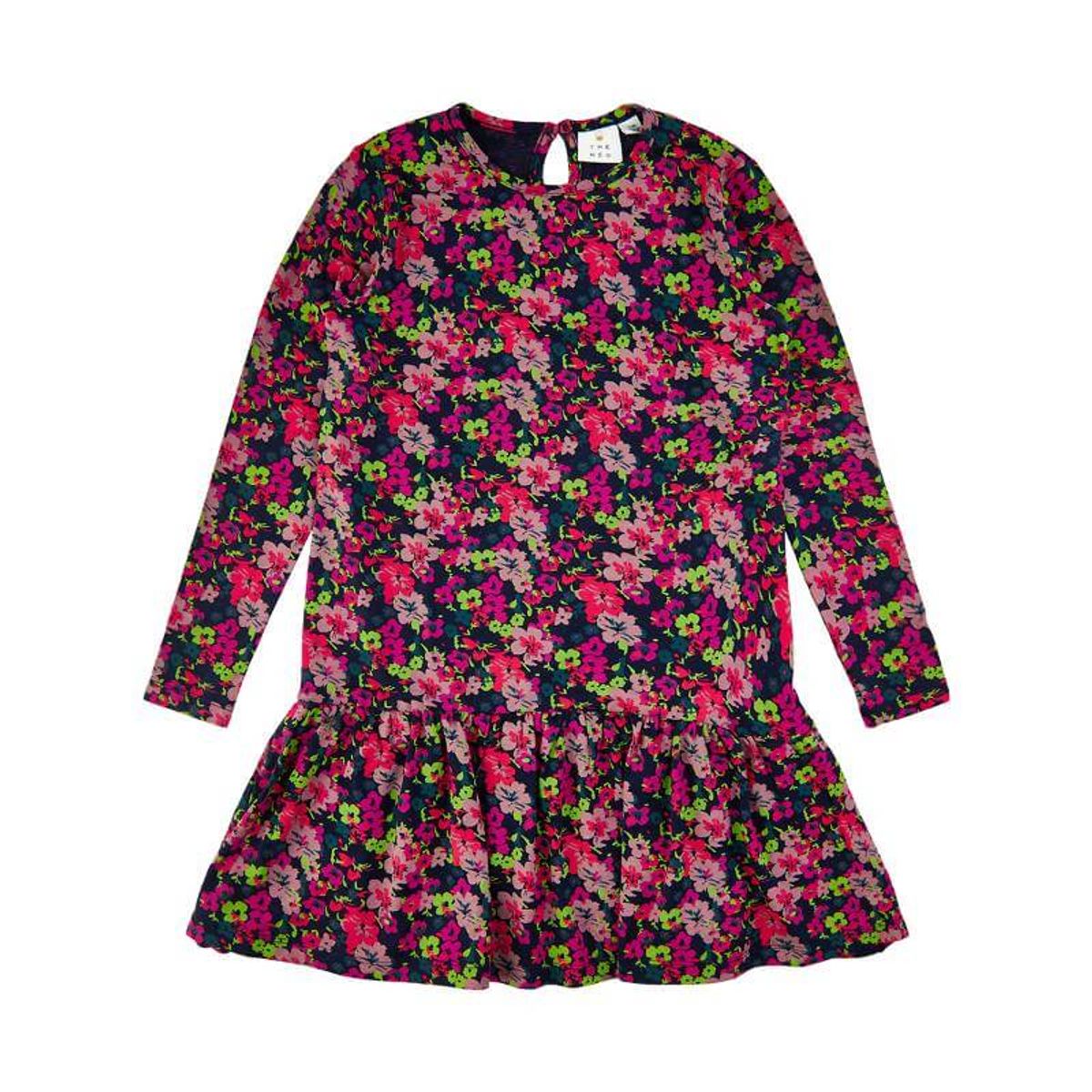 THE NEW - Alyah l/s Dress - AOP Floral - 9/10 år