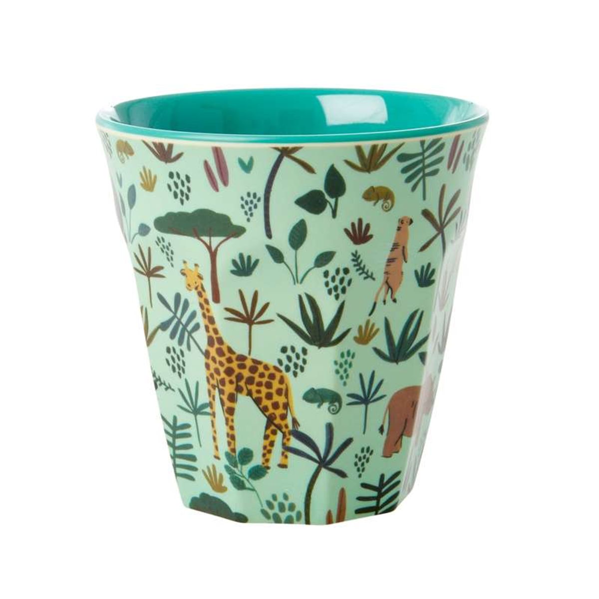 RICE Kop - Medium - Jungle Animals - Green