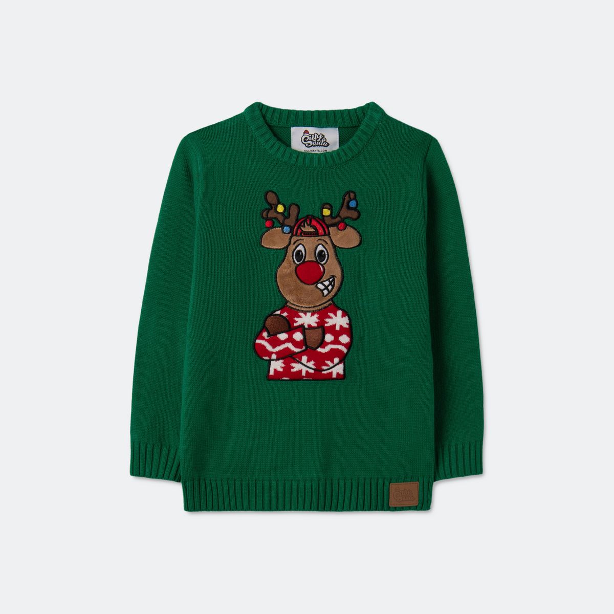 Børn | Rensdyr Grøn Julesweater Børn