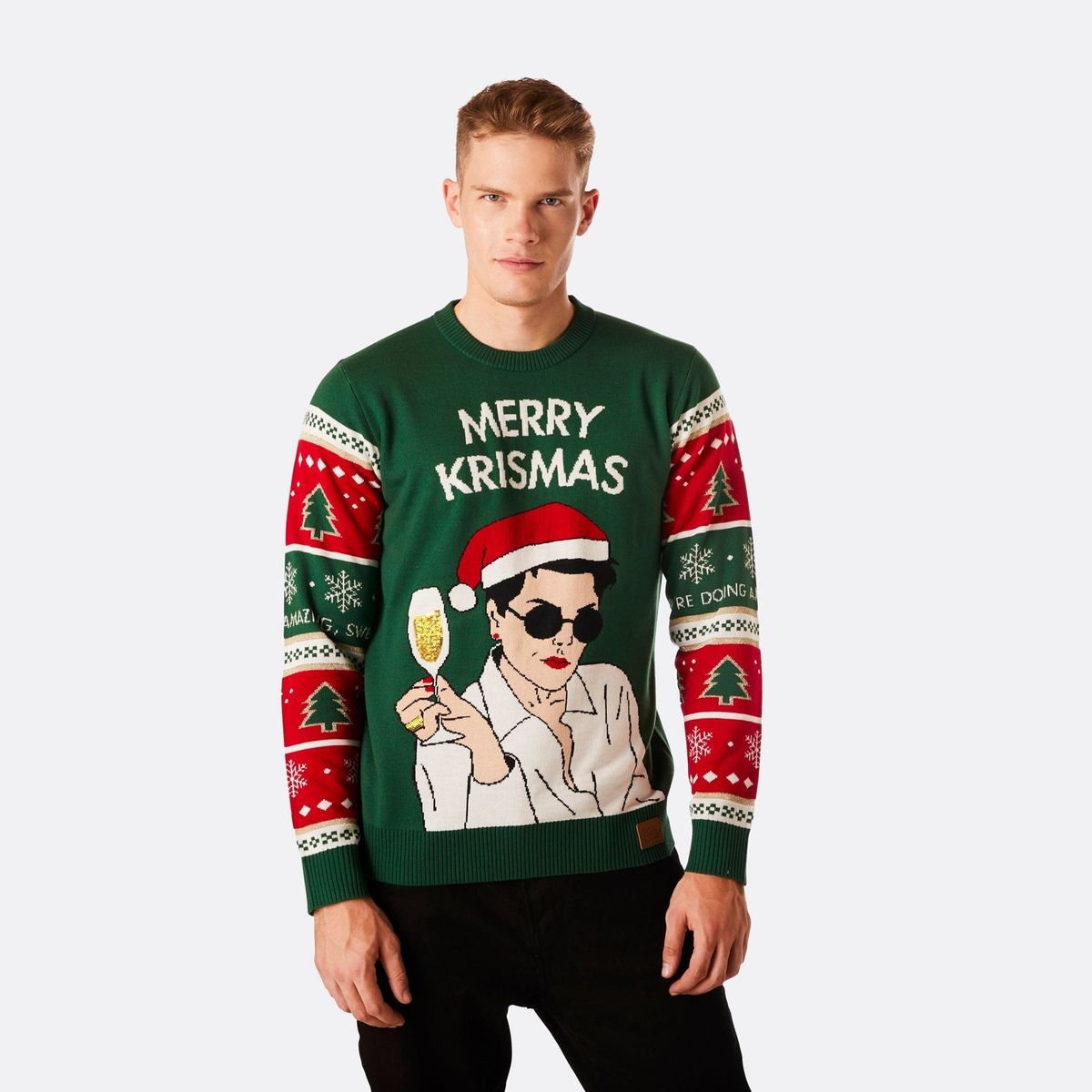 Merry Krismas Julesweater Herre