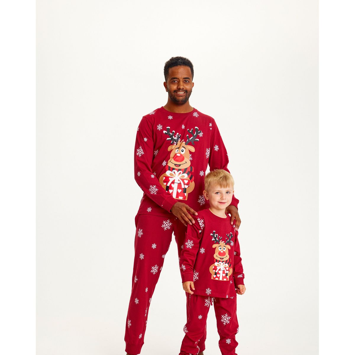 Årets julepyjamas: Rudolfs Cute Pyjamas Rød - Børn.