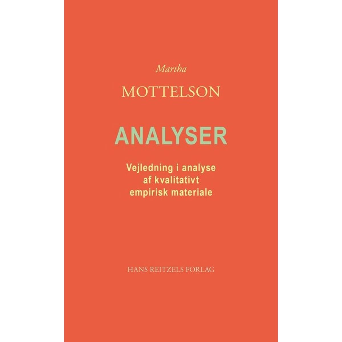 Analyser - Martha Mottelson - Bog