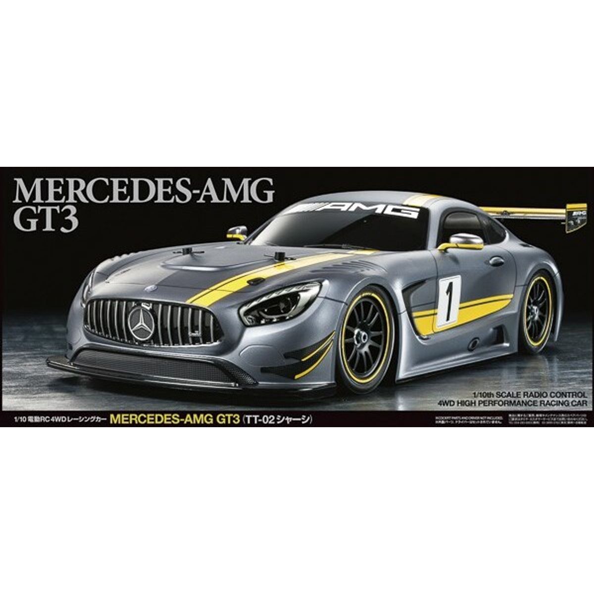 Tamiya - Rc Mercedes-amg Gt3 Tt-02 Fjernstyret Bil Byggesæt - 1:10 - 58639