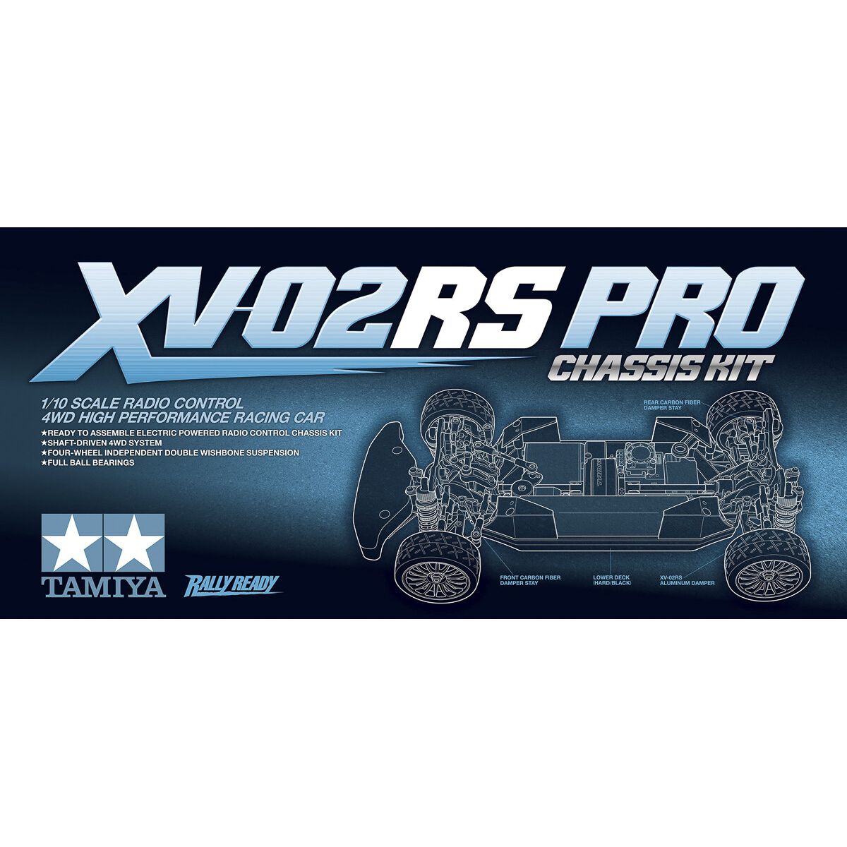 Tamiya - Xv-02rs Pro Chassis Kit Rc Byggesæt - 1:10 - 58726