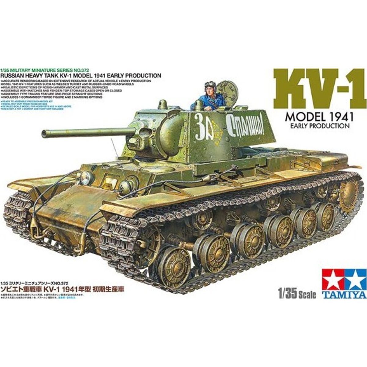 Tamiya - Kv-1 Model 1941 Early Tank Byggesæt - 1:35 - 35372