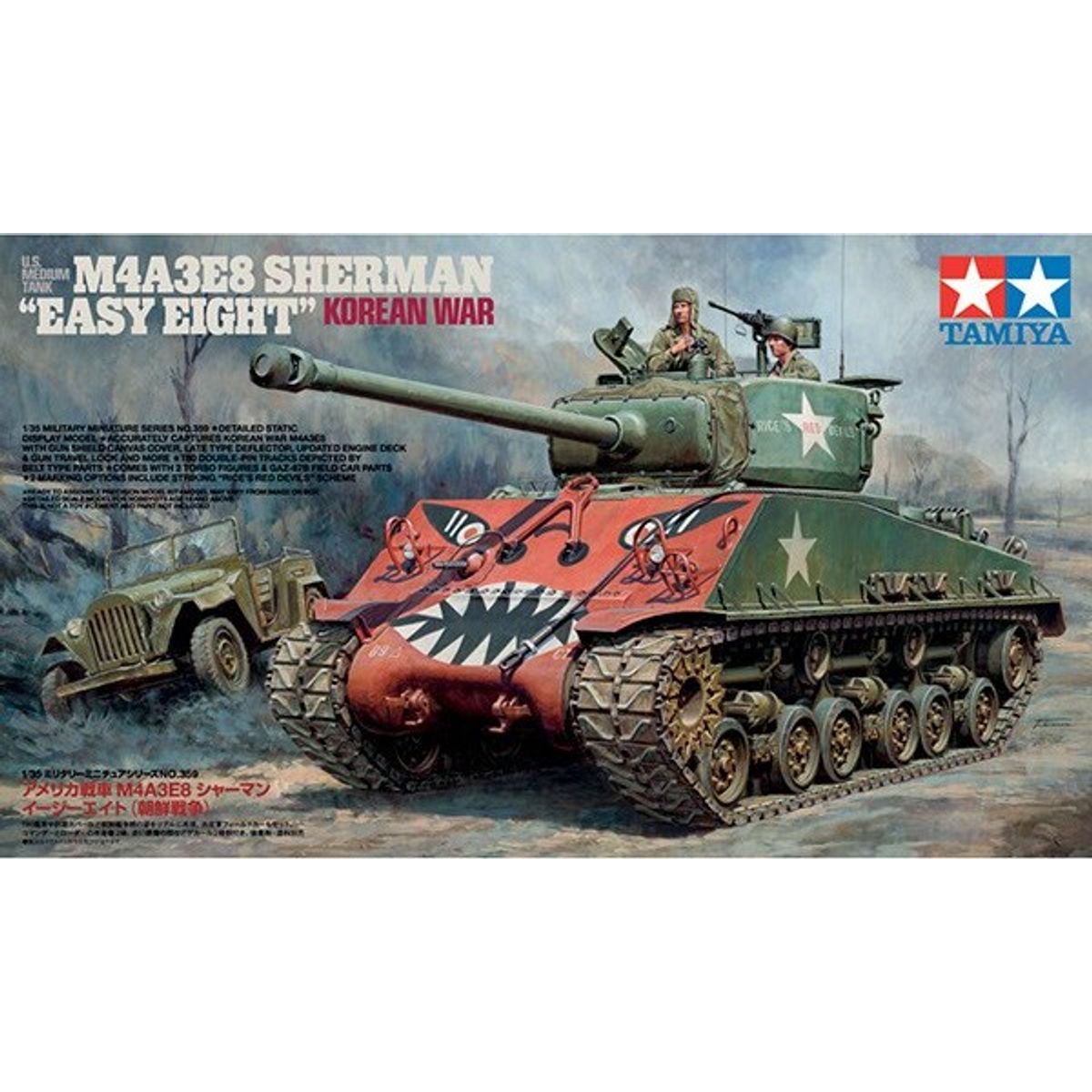 Tamiya - M4a3e8 Sherman Easy Eight Korean War Byggesæt - 1:35 - 35359