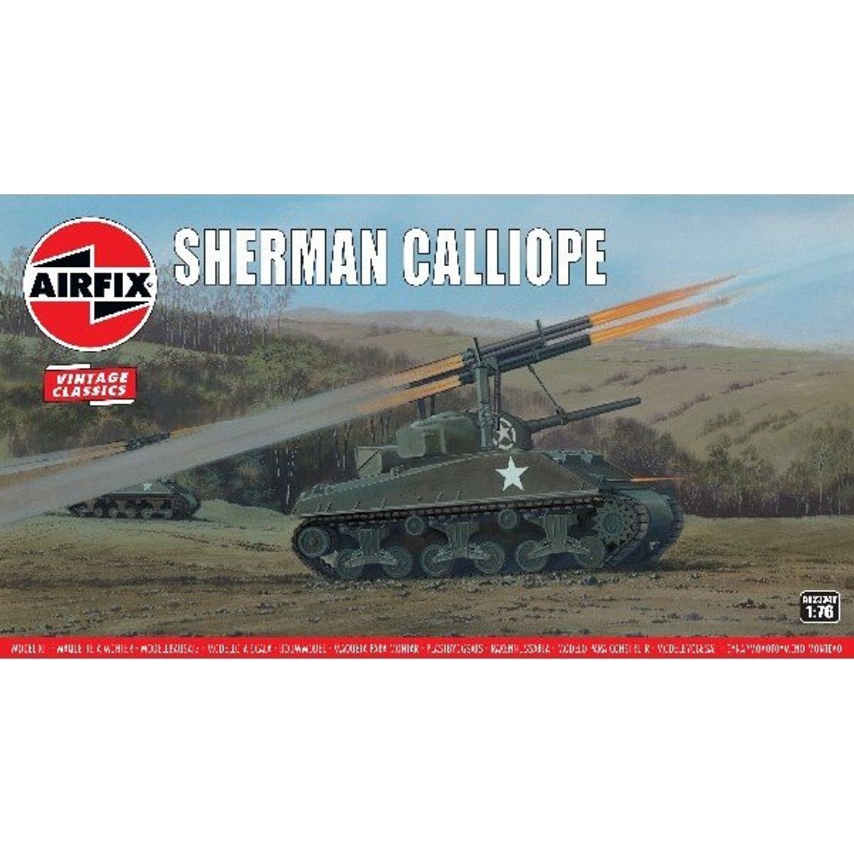 Airfix - Sherman Calliope Tank Byggesæt - Vintage Classics - 1:76 - A02334v