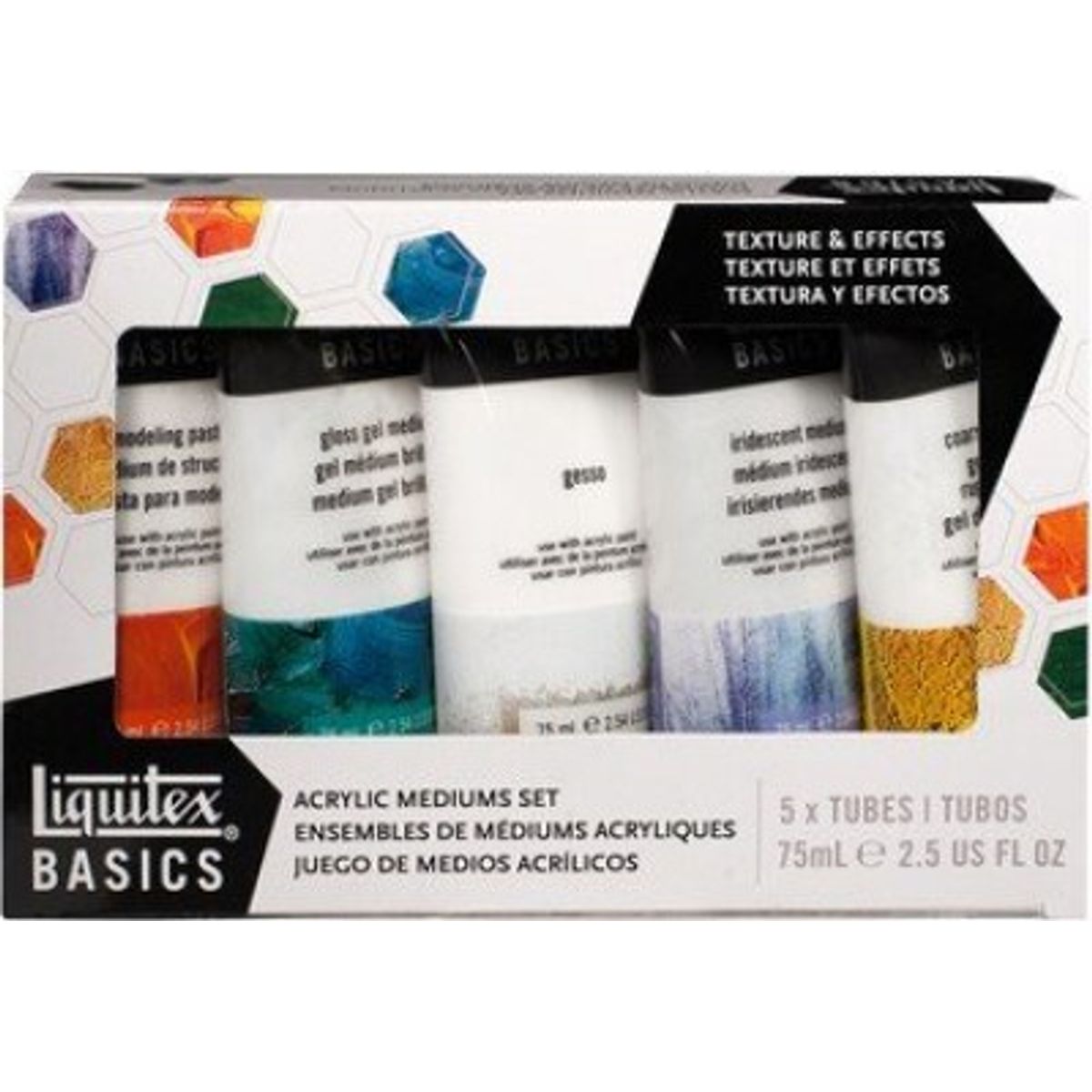 Liquitex - Akrylmaling Sæt - 5 Farver - 75 Ml