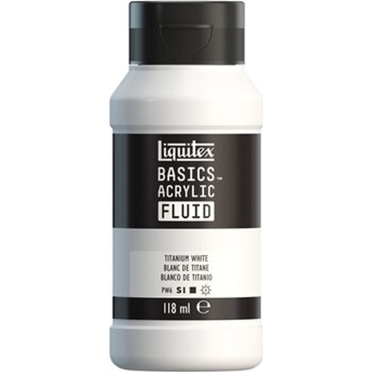 Liquitex - Basics Fluid Akrylmaling - Titanium White 118 Ml