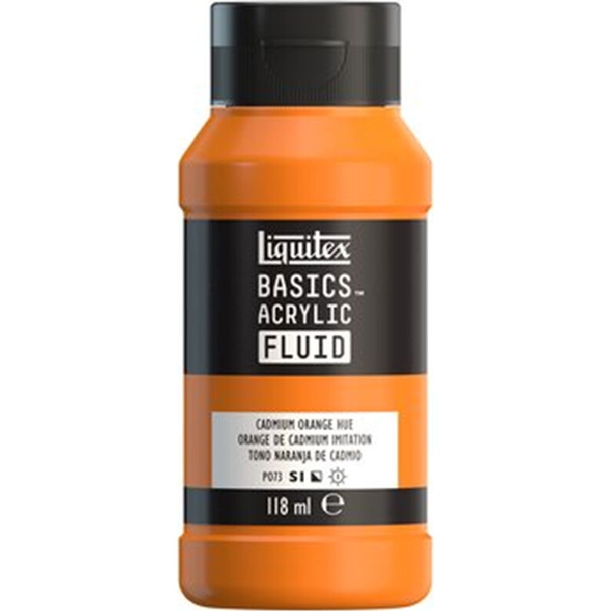 Liquitex - Basics Fluid Akrylmaling - Cadmium Orange Hue 118 Ml