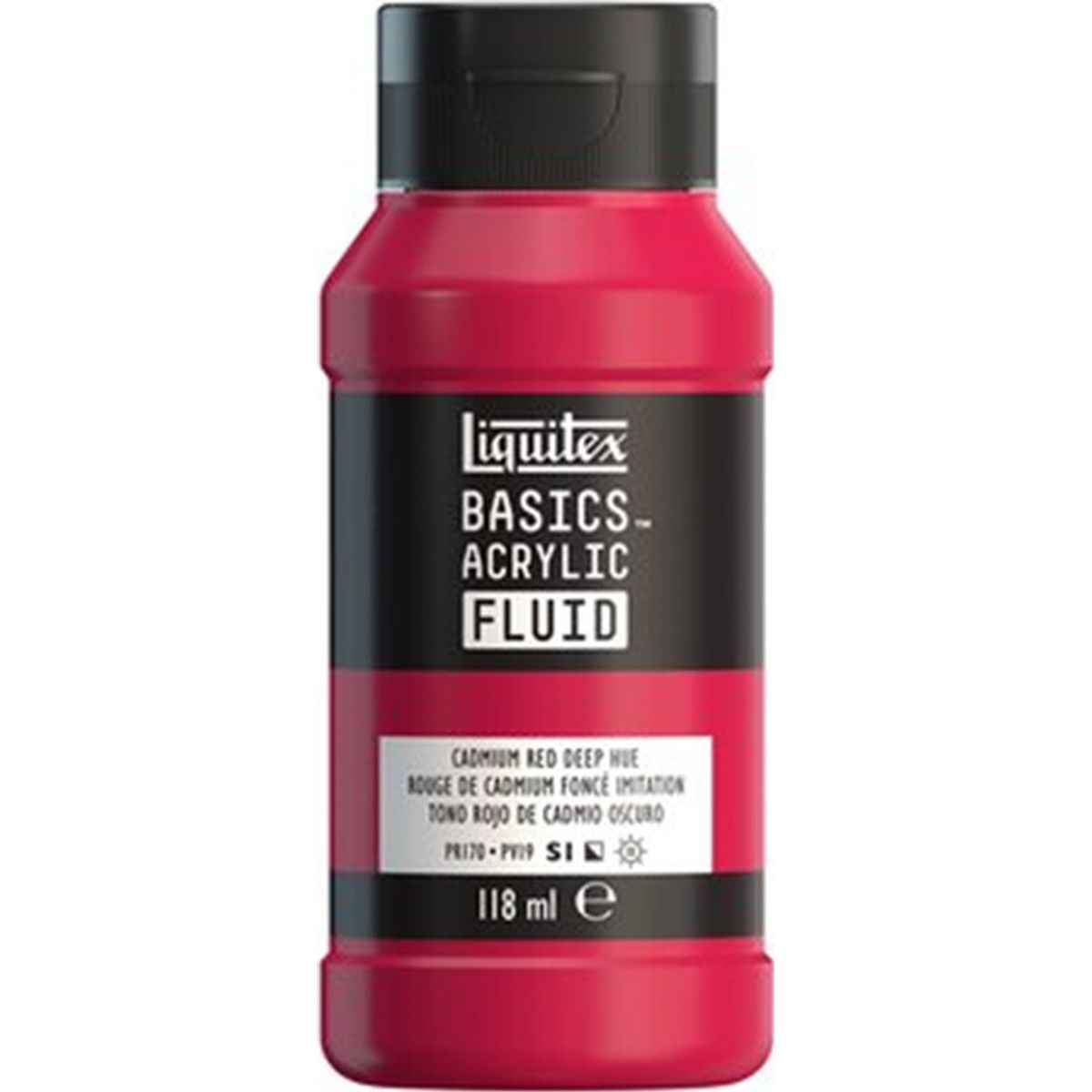 Liquitex - Basics Fluid Akrylmaling - Cadmium Red Deep Hue 118 Ml