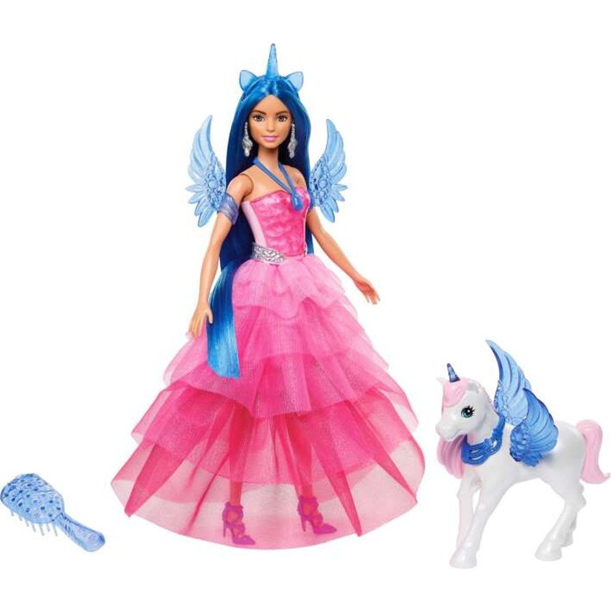 Barbie - Unicorn Princess Dukke Og Enhjørning Legesæt - 65th Anniversary