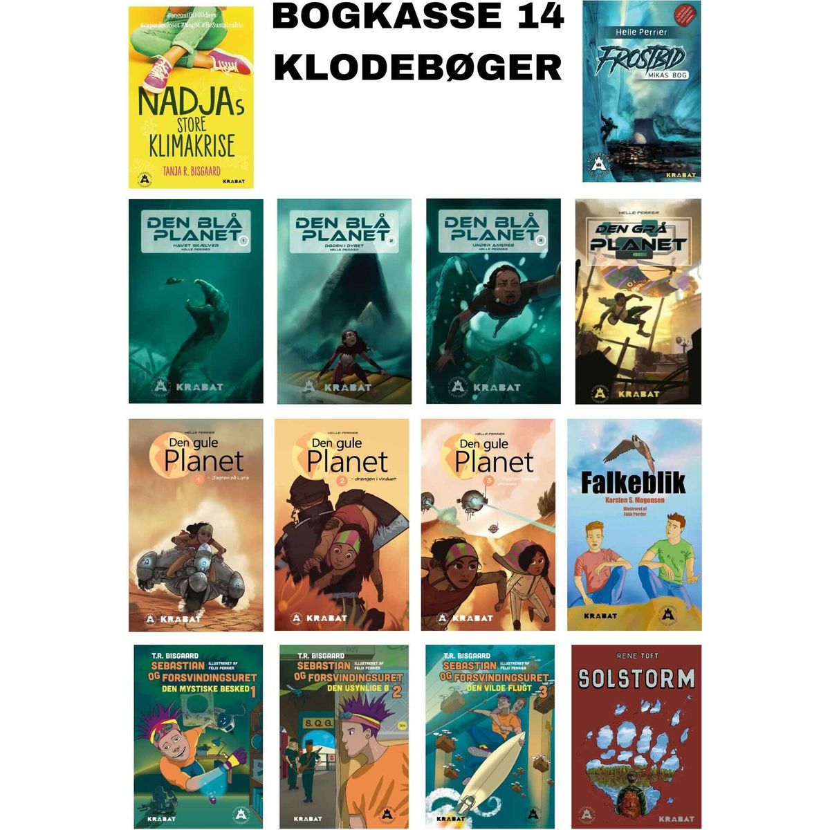 Bogkasse Med 14 Klodebøger - Bogkasse - Bog