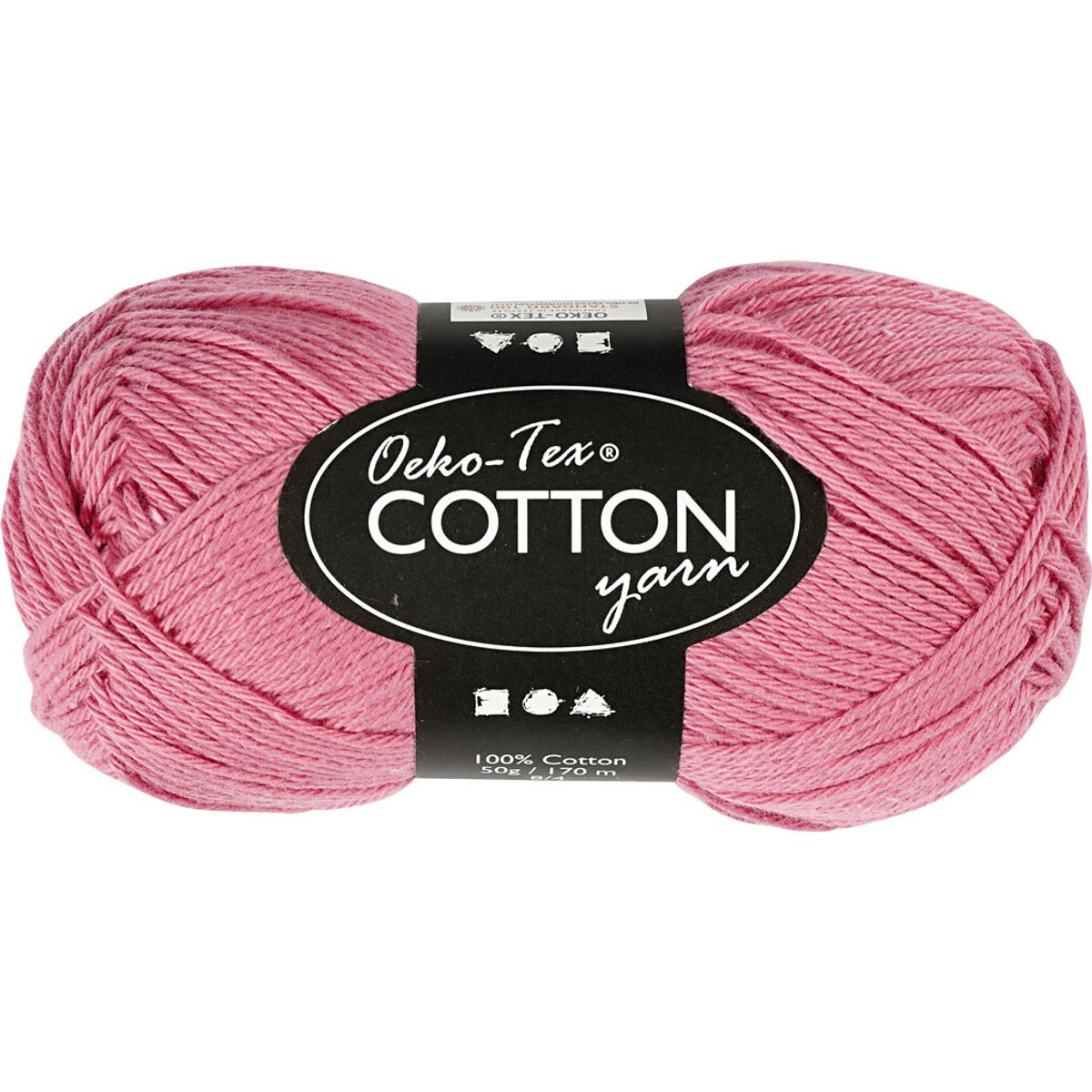 Bomuldsgarn - Nr. 8/4 - Mørk Rosa - L 170 M - 50 G