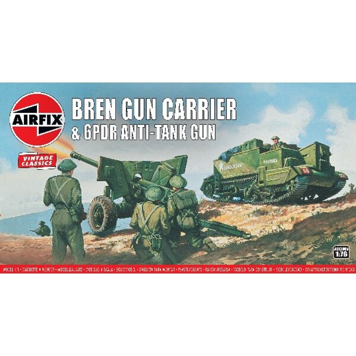 Airfix - Bren Gun Carrier + Gdpr Anti-tank Gun Byggesæt - A01309v