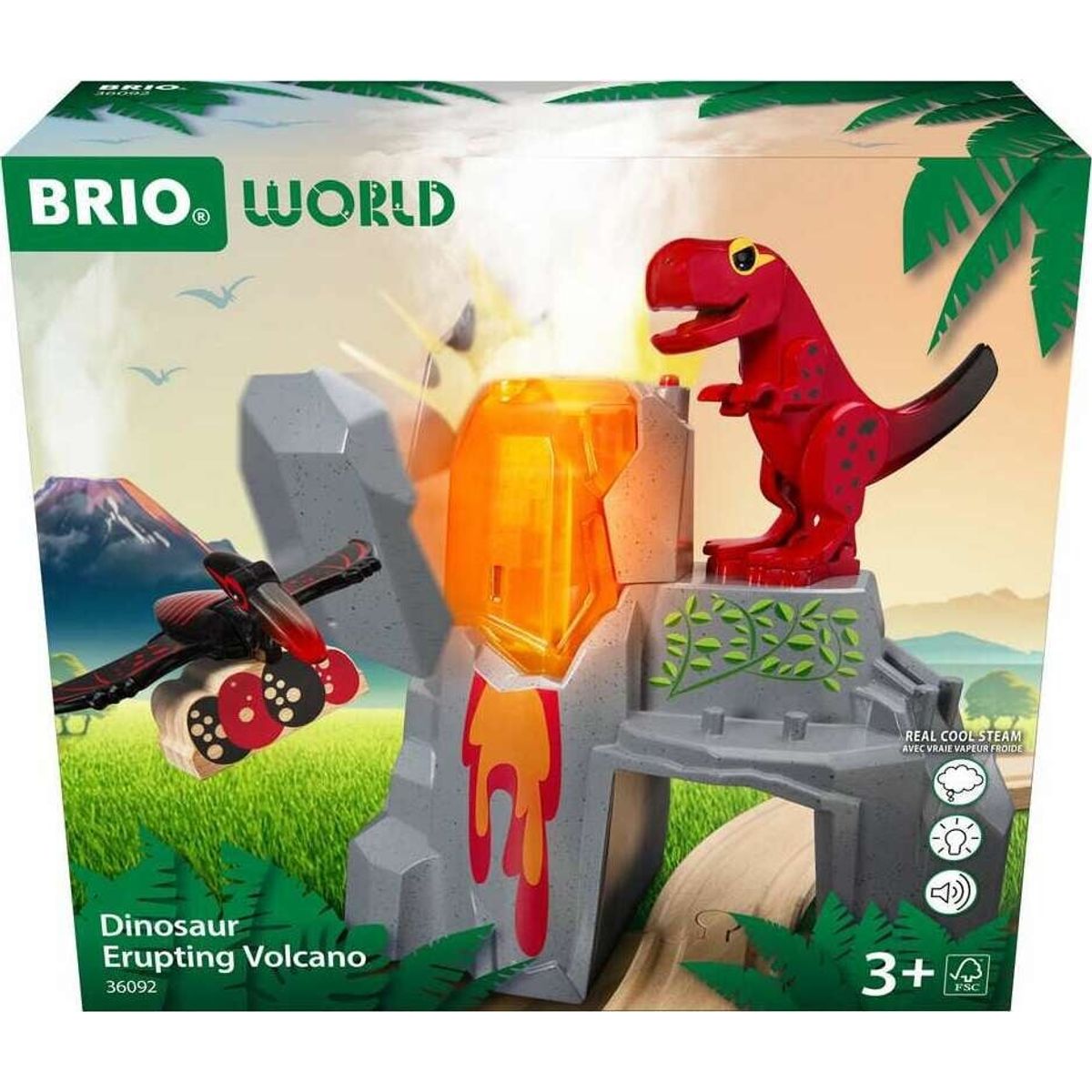 Brio World - Aktiv Vulkan Med Dinosaurer - 36092