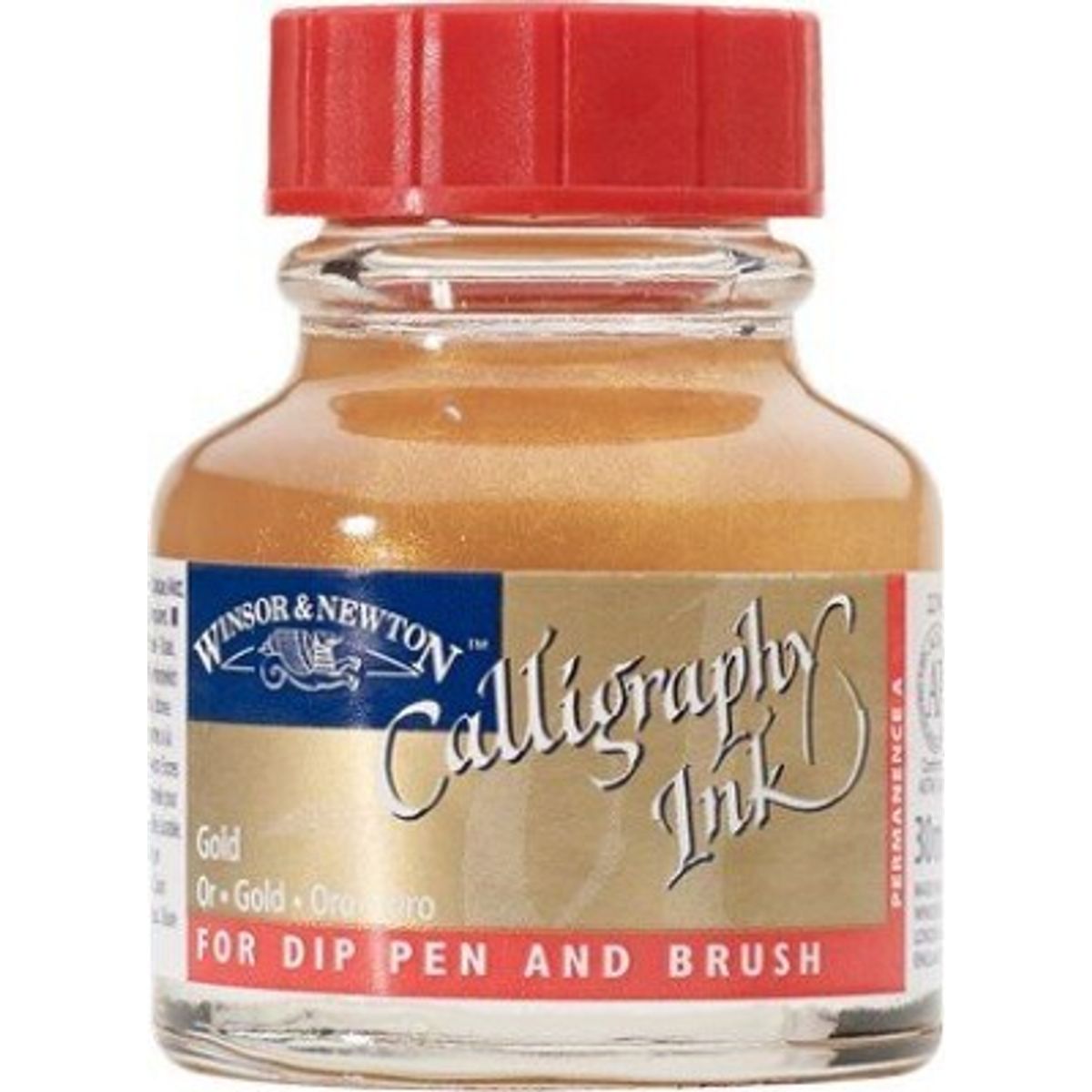 Winsor & Newton - Calligraphy Ink Dip Pen And Brush - 30 Ml Gold