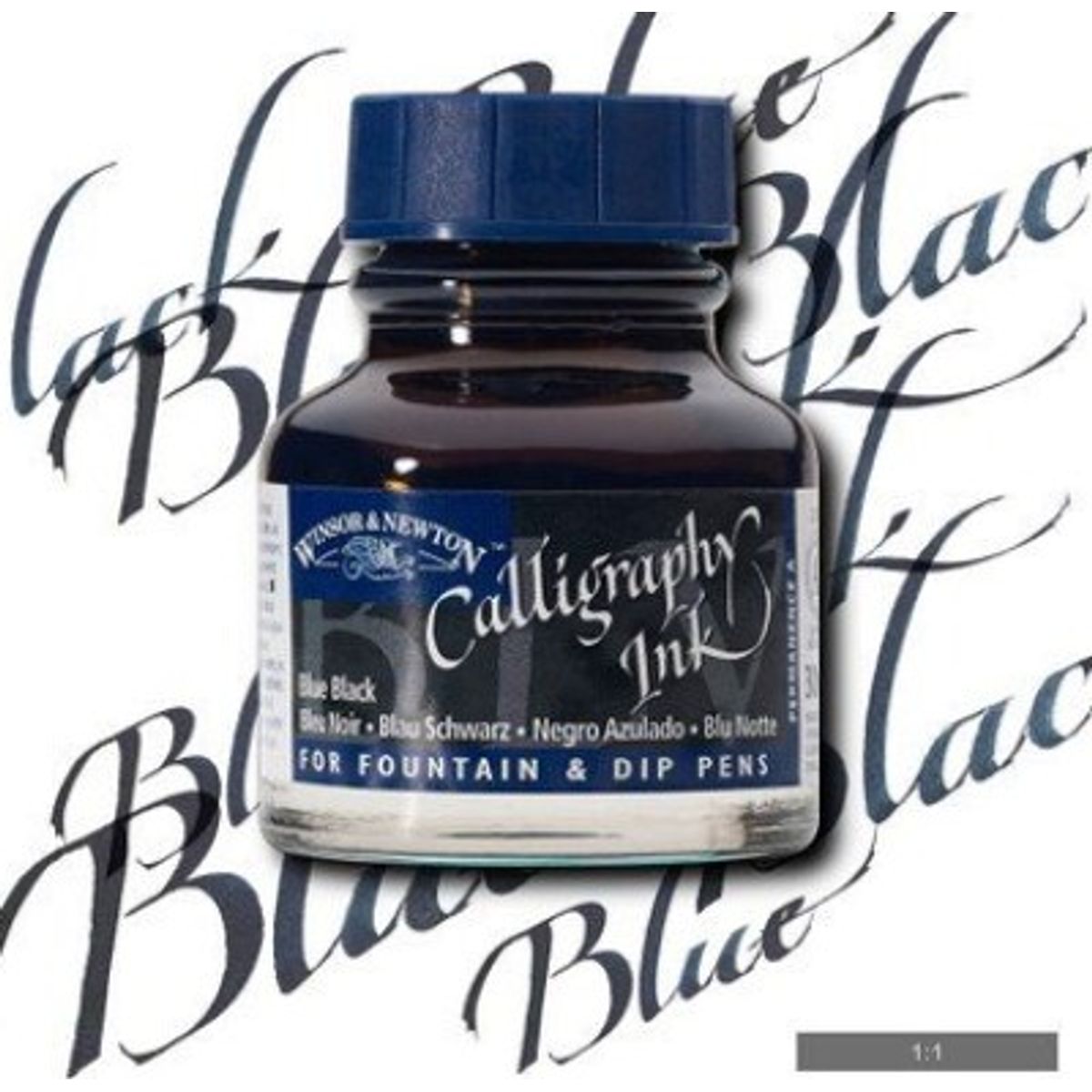 Winsor & Newton - Calligraphy Ink - Blæk - Blåsort 30 Ml